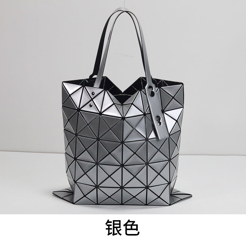 Wholesale diamond pattern tote bag large capacity commuter shoulder bag